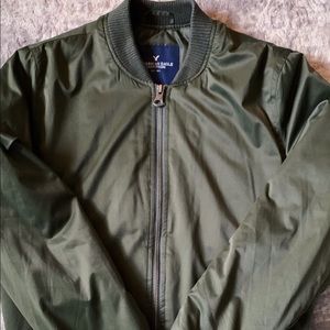 Green American Eagle Bomber Jacket